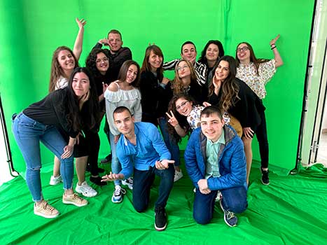 me, all actors and our teacher after we finished the graduates film