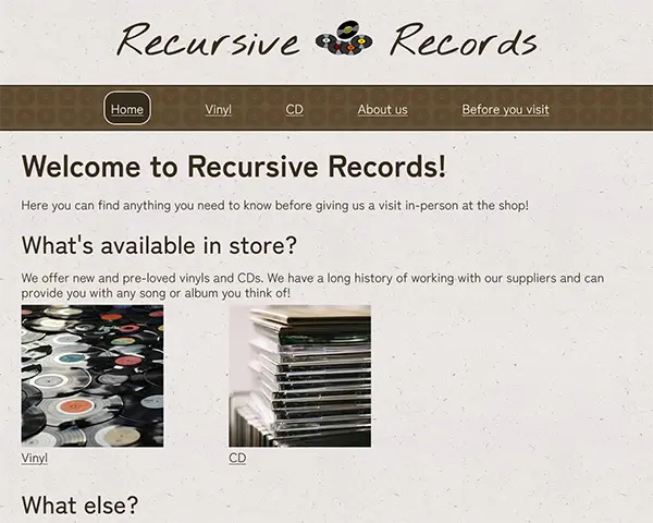  a preview of the final design of the website's homepage