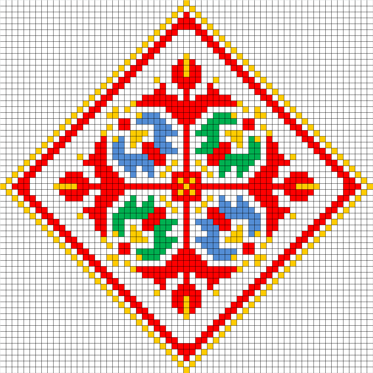 a template of how to emroider the elbetitsa ornament
